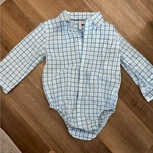 Janie and Jack Boys button down onesie